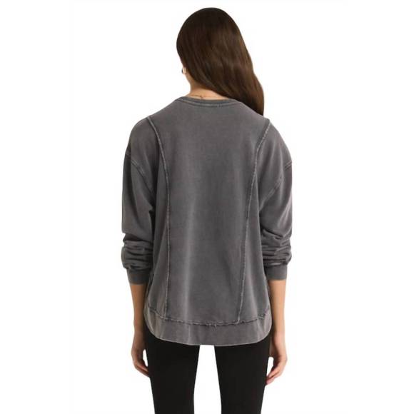 NEW Z SUPPLY replay sweatshirt in black sand - Picture 4 of 4